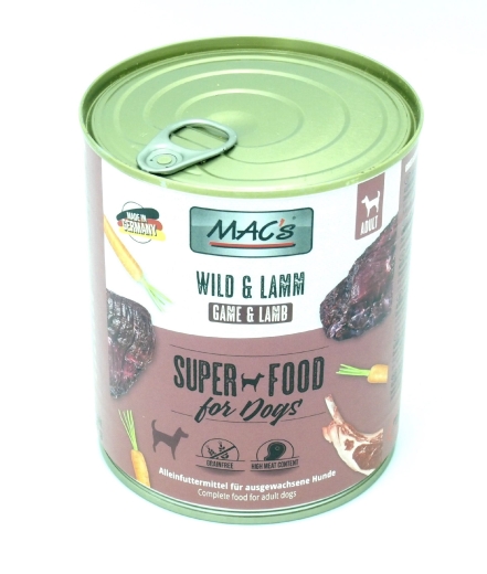 Macs Hundedosenfutter Wild & Lamm 800g