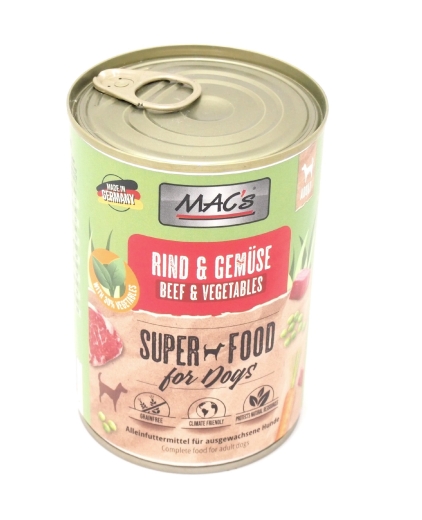 Macs Hundedosenfutter Rind & Gemüse 400g