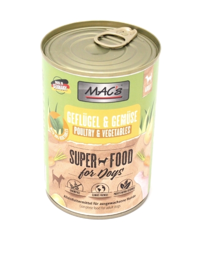 Macs Hundedosenfutter Geflügel und Gemüse 400g