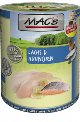 Mac's Katzendosenfutter Lachs & Hühnchen 400g