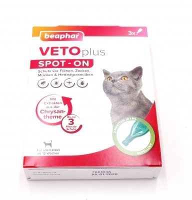 VETOplus SPOT ON Zecken - Flohschutz für Katzen