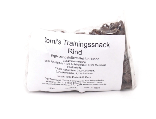 Yomis Trainingssnack Rind 100g