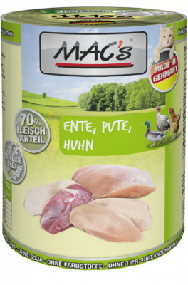 Mac's Katzendosenfutter Ente, Pute und Huhn 400g