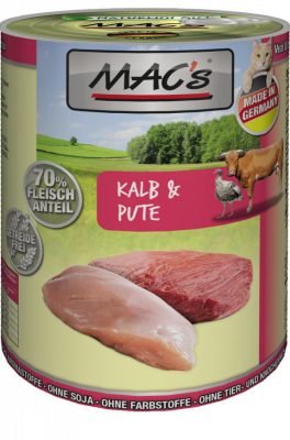 Mac's Katzendosenfutter Kalb & Pute 400g