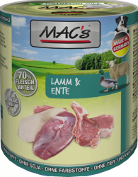 Macs Hundedosenfutter Lamm & Ente 800g