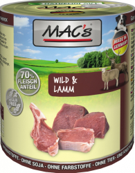 Macs Hundedosenfutter Wild & Lamm 800g