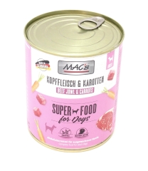 Macs Hundedosenfutter Kopffleisch & Karotten 800g
