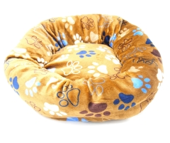 Hundebett oval 55cm weiß/anthrazit
