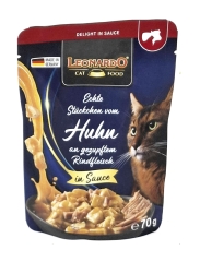 Leonardo Delight in Sauce Huhn mit gezupftem Rindfleisch 70g