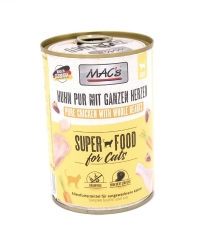 Mac's Katzendosenfutter Huhn pur mit Geflügelherzen 400g